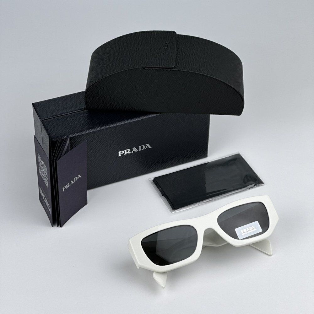 SALE! NEW Prada PRA01S 17K08Z White Grey Unisex Sunglasses PR A01S - Picture 11 of 11
